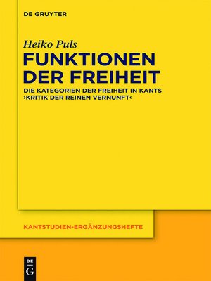 cover image of Funktionen der Freiheit